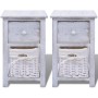 Mesitas de noche 2 unidades madera blanca de vidaXL, Mesitas de noche - Ref: Foro24-242867, Precio: 112,13 €, Descuento: %