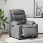 Sillón reclinable eléctrico de cuero sintético gris en Sillones | Comprar online en Foru.es