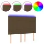 Headboard with LED lights dark brown fabric 144x5x118/128 cm by , Headboards and footboards - Ref: Foro24-3122425, Price: 122...