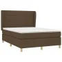 Box spring bed with dark brown fabric mattress 140x190 cm by , Beds and slatted bases - Ref: Foro24-3128520, Price: 529,90 €,...