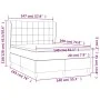 Box spring bed with dark brown fabric mattress 140x190 cm by , Beds and slatted bases - Ref: Foro24-3128520, Price: 529,90 €,...