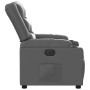 Sillón reclinable eléctrico de cuero sintético gris en Sillones | Comprar online en Foru.es