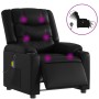 Sillón de masaje reclinable eléctrico cuero sintético negro en Sillones | Comprar online en Foru.es
