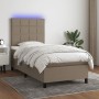 Cama box spring colchón y luces LED gris taupe 80x200 cm de , Camas y somieres - Ref: Foro24-3134833, Precio: 340,07 €, Descu...
