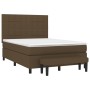 Cama box spring con colchón tela marrón oscuro 140x200 cm de , Camas y somieres - Ref: Foro24-3136600, Precio: 539,32 €, Desc...