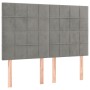 Cama box spring con colchón terciopelo gris claro 140x190 cm de , Camas y somieres - Ref: Foro24-3137839, Precio: 578,26 €, D...