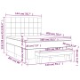 Cama box spring con colchón terciopelo gris claro 140x200 cm de , Camas y somieres - Ref: Foro24-3137845, Precio: 524,01 €, D...