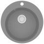 Fregadero de cocina de granito con un seno redondo gris de vidaXL, Fregaderos - Ref: Foro24-142957, Precio: 123,77 €, Descuen...