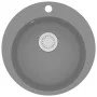 Granite kitchen sink with a round gray basin by vidaXL, Sinks - Ref: Foro24-142957, Price: 128,36 €, Discount: %