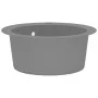 Granite kitchen sink with a round gray basin by vidaXL, Sinks - Ref: Foro24-142957, Price: 128,36 €, Discount: %
