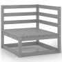 Juego de muebles de jardín 11 piezas madera maciza de pino gris de , Conjuntos de jardín - Ref: Foro24-3075936, Precio: 787,7...