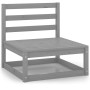 Juego de muebles de jardín 11 piezas madera maciza de pino gris de , Conjuntos de jardín - Ref: Foro24-3075936, Precio: 787,7...
