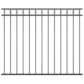 Panel de valla de acero 1,7x1,5 m negro de , Paneles de vallas - Ref: Foro24-146319, Precio: 62,30 €, Descuento: %