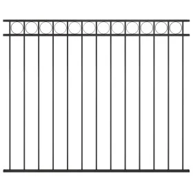 Panel de valla de acero 1,7x1,5 m negro de , Paneles de vallas - Ref: Foro24-146319, Precio: 60,19 €, Descuento: %