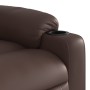 Sillón de masaje reclinable eléctrico cuero sintético marrón en Sillones | Comprar online en Foru.es