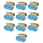 Ratschen-Befestigungsgurte, 10 Stück, Blau, 0,8 T, 4 m x 25 mm von vidaXL, Spanngurte - Ref: Foro24-142653, Preis: 35,65 €, R...