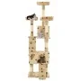 Rascador para gatos poste de sisal 170 cm huellas beige de , Mobiliario para gatos - Ref: Foro24-170615, Precio: 107,67 €, De...