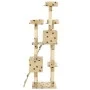 Rascador para gatos poste de sisal 170 cm huellas beige de , Mobiliario para gatos - Ref: Foro24-170615, Precio: 107,67 €, De...