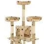Rascador para gatos poste de sisal 170 cm huellas beige de , Mobiliario para gatos - Ref: Foro24-170615, Precio: 107,67 €, De...
