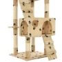 Rascador para gatos poste de sisal 170 cm huellas beige de , Mobiliario para gatos - Ref: Foro24-170615, Precio: 114,83 €, De...