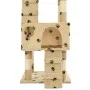 Rascador para gatos poste de sisal 170 cm huellas beige de , Mobiliario para gatos - Ref: Foro24-170615, Precio: 107,67 €, De...