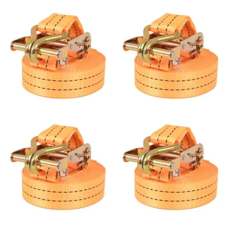 Spanngurte mit Ratsche, 4 Stück, 1T, 6 m x 38 mm, Orange von vidaXL, Spanngurte - Ref: Foro24-142660, Preis: 44,64 €, Rabatt: %