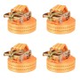 Correas de sujeción de trinquete 4 uds 1 T 6mx38mm naranja de vidaXL, Correas de amarre - Ref: Foro24-142660, Precio: 47,32 €...