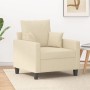 Sillón de tela color crema 60 cm de , Sofás - Ref: Foro24-359253, Precio: 157,68 €, Descuento: %
