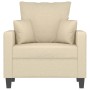 Sillón de tela color crema 60 cm de , Sofás - Ref: Foro24-359253, Precio: 157,68 €, Descuento: %