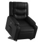 Sillón reclinable elevable cuero artificial negro en Sillones | Comprar online en Foru.es