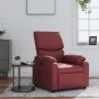 Sillón reclinable de cuero sintético rojo tinto de , Sillones - Ref: Foro24-373438, Precio: 247,82 €, Descuento: %