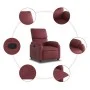 Sillón reclinable de cuero sintético rojo tinto de , Sillones - Ref: Foro24-373438, Precio: 247,82 €, Descuento: %