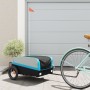 Remolque para bicicleta hierro negro y azul 30 kg de , Remolques para bicicletas - Ref: Foro24-94037, Precio: 80,14 €, Descue...