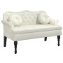 Banco con cojines terciopelo crema 120,5x65x75 cm de , Bancos - Ref: Foro24-372147, Precio: 206,61 €, Descuento: %