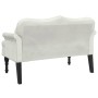 Banco con cojines terciopelo crema 120,5x65x75 cm de , Bancos - Ref: Foro24-372147, Precio: 206,61 €, Descuento: %