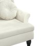 Banco con cojines terciopelo crema 120,5x65x75 cm de , Bancos - Ref: Foro24-372147, Precio: 206,61 €, Descuento: %