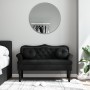 Banco con cojines terciopelo negro 120,5x65x75 cm de , Bancos - Ref: Foro24-372145, Precio: 213,53 €, Descuento: %