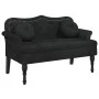Banco con cojines terciopelo negro 120,5x65x75 cm de , Bancos - Ref: Foro24-372145, Precio: 228,85 €, Descuento: %