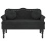 Banco con cojines terciopelo negro 120,5x65x75 cm de , Bancos - Ref: Foro24-372145, Precio: 213,53 €, Descuento: %