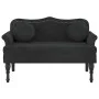 Banco con cojines terciopelo negro 120,5x65x75 cm de , Bancos - Ref: Foro24-372145, Precio: 228,85 €, Descuento: %
