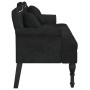 Banco con cojines terciopelo negro 120,5x65x75 cm de , Bancos - Ref: Foro24-372145, Precio: 213,53 €, Descuento: %