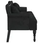 Banco con cojines terciopelo negro 120,5x65x75 cm de , Bancos - Ref: Foro24-372145, Precio: 228,85 €, Descuento: %