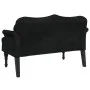 Banco con cojines terciopelo negro 120,5x65x75 cm de , Bancos - Ref: Foro24-372145, Precio: 228,85 €, Descuento: %