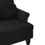 Banco con cojines terciopelo negro 120,5x65x75 cm de , Bancos - Ref: Foro24-372145, Precio: 213,53 €, Descuento: %