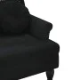 Banco con cojines terciopelo negro 120,5x65x75 cm de , Bancos - Ref: Foro24-372145, Precio: 228,85 €, Descuento: %