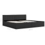 Cama canapé hidráulica con LED tela gris oscuro 180x200 cm de , Camas y somieres - Ref: Foro24-285575, Precio: 347,35 €, Desc...