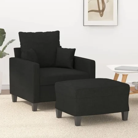 Armchair with black fabric footstool 60 cm by , Sofas - Ref: Foro24-3201085, Price: 179,44 €, Discount: %