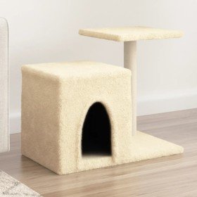 Rascador para gatos con postes de sisal color crema 50,5 cm en Mobiliario para gatos | Comprar online en Foru.es