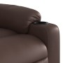 Sillón reclinable elevable cuero sintético marrón en Sillones | Comprar online en Foru.es