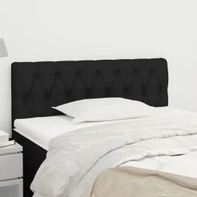 Black fabric headboard 100x7x78/88 cm by , Headboards and footboards - Ref: Foro24-346328, Price: 38,64 €, Discount: %